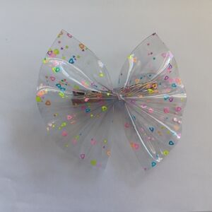 Plastic Swimming Pool Bow Colorful Heart Pattern Party Bow